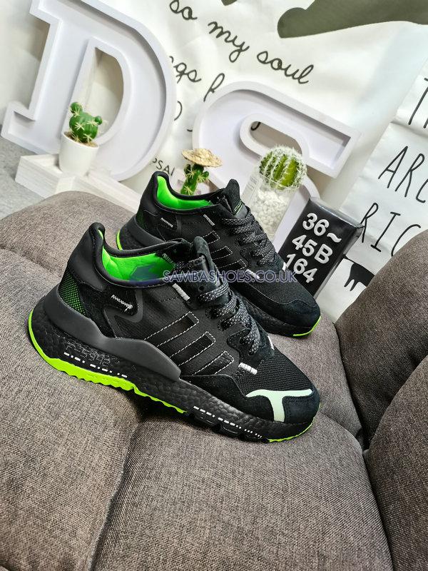 Adidas Nite Jogger "Core Black Solar Green" - Core Black/Cloud White/Solar Green - H03249 Classic Originals Shoes