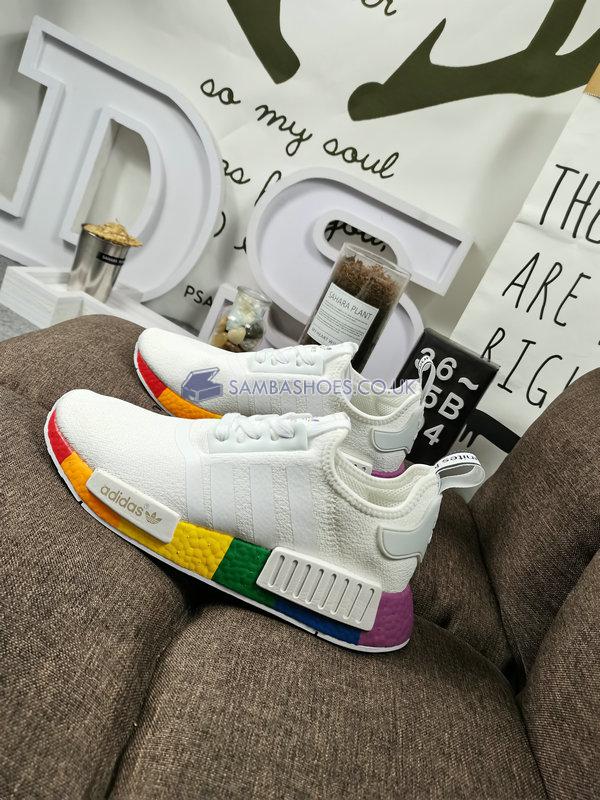 Adidas NMD_R1 "Pride" - Cloud White/Cloud White/Cloud White - FY9024 Classic Originals Shoes