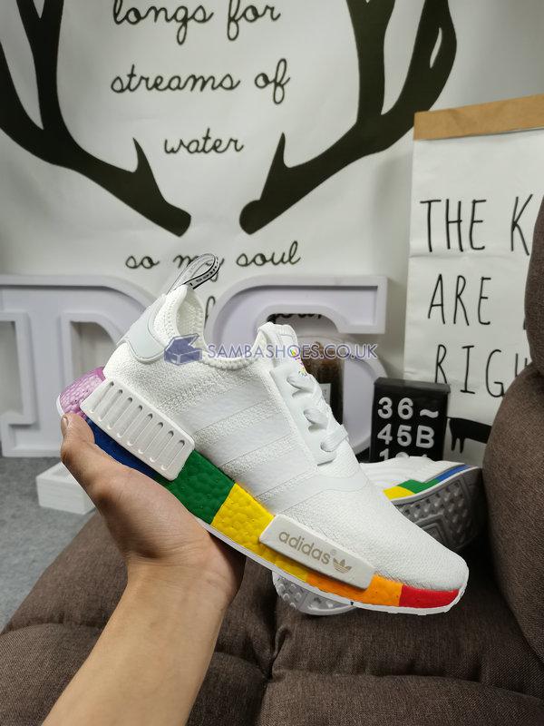 Adidas NMD_R1 "Pride" - Cloud White/Cloud White/Cloud White - FY9024 Classic Originals Shoes