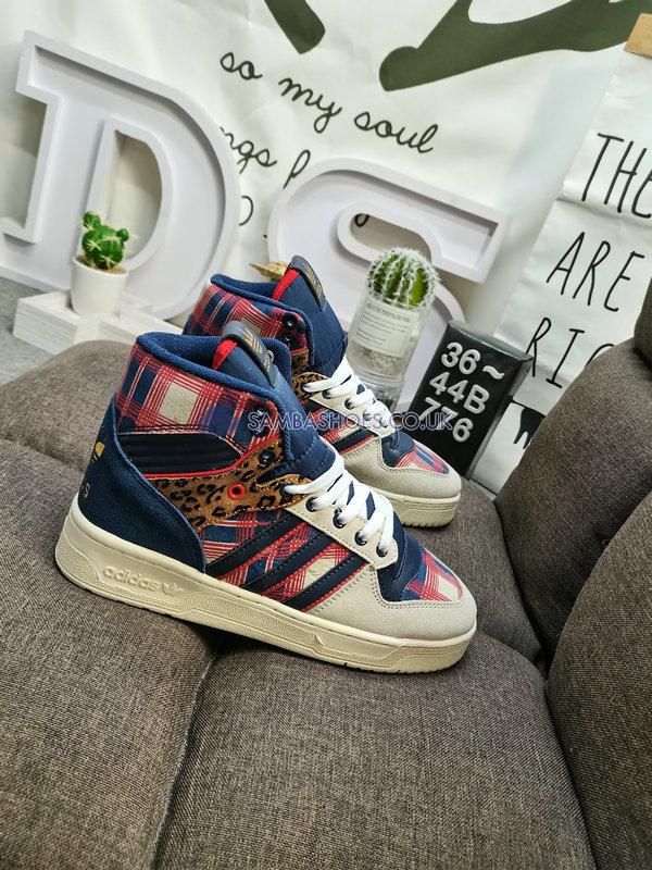 Adidas Rivalry Hi "Blue White Brown Red" - Blue/White/Brown/Red - FW3130 Classic Originals Shoes