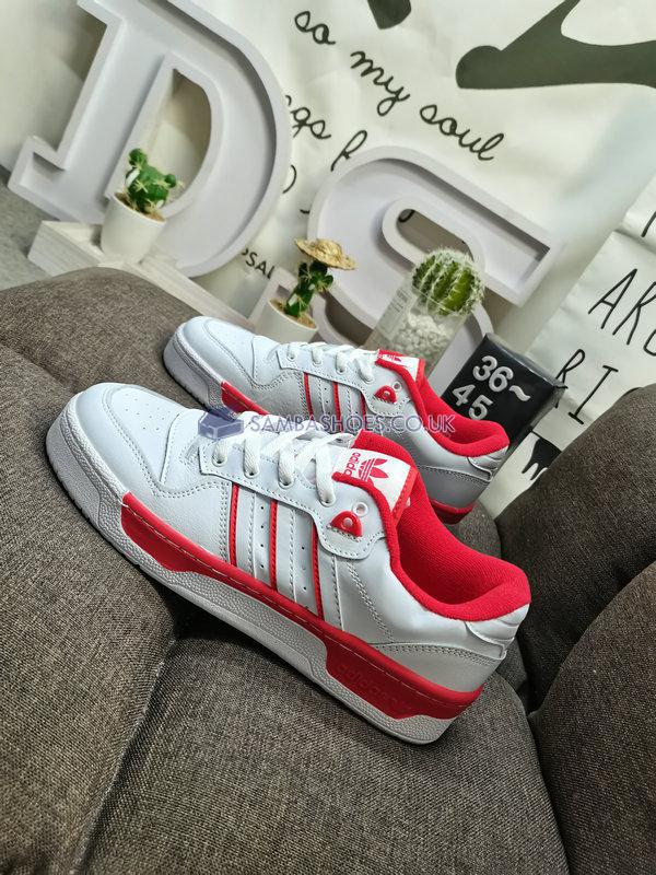 Adidas Rivalry Low "White Scarlet" - Cloud White/Cloud White/Scarlet - EE4658 Classic Originals Shoes