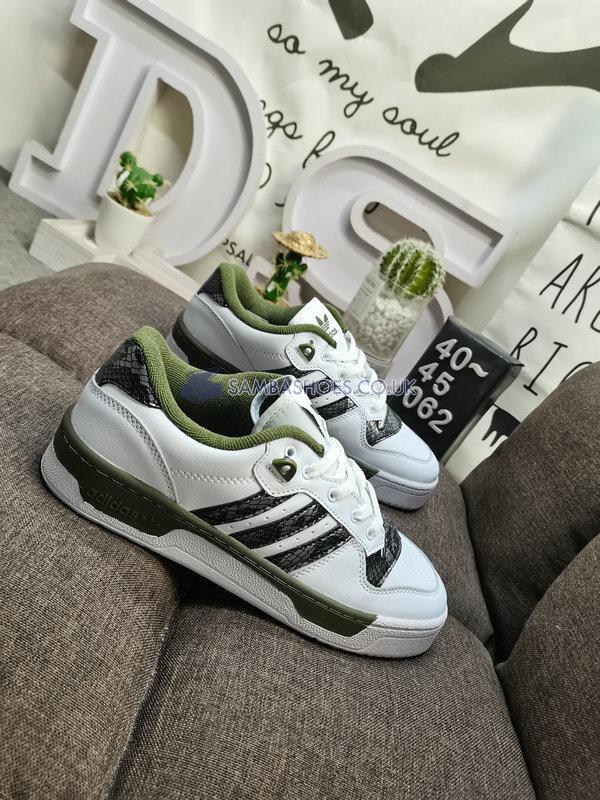 Adidas Rivalry Low "White Snakeskin" - Cloud White/Legacy Green/Cloud White - EG5785 Classic Originals Shoes