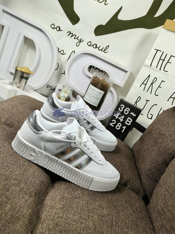 Adidas Sambarose "Cloud White Silver" - Cloud White/Silver Metallic/Core Black - EE9017 Classic Originals Shoes