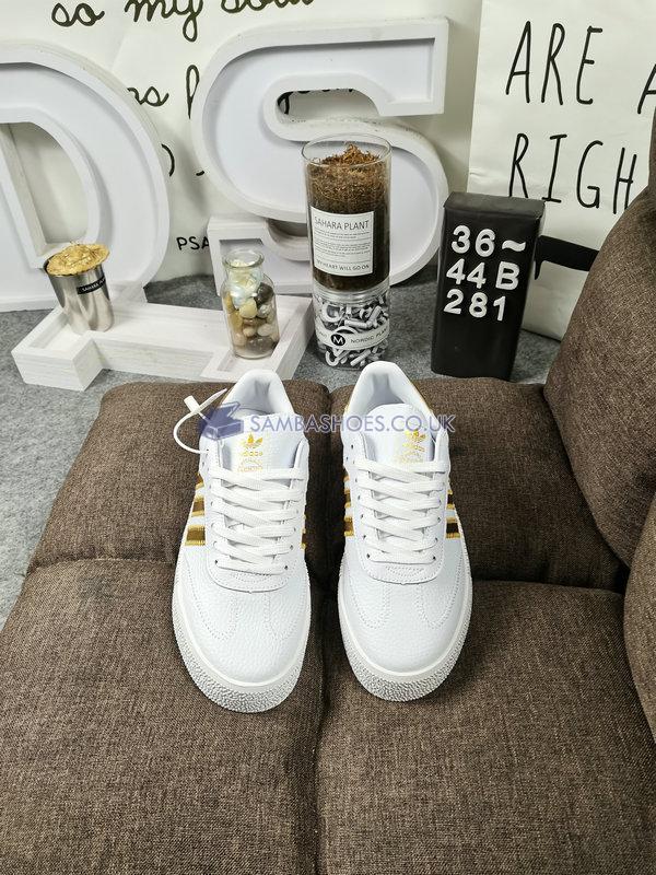 Adidas Sambarose "White Gold Metallic" - Cloud White/Gold Metallic/Cloud White - EE4681 Classic Originals Shoes