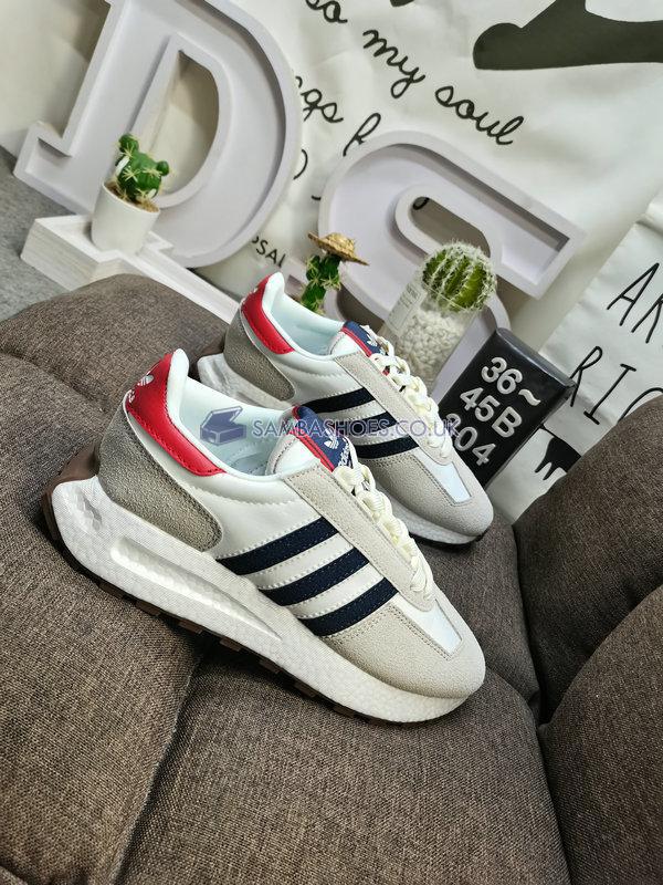 Adidas Retropy E5 "White Better Scarlet" - Off White/Victory Blue/Better Scarlet - HQ8528 Classic Originals Shoes