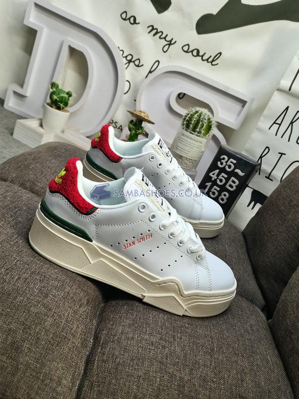 Adidas Stan Smith Bonega 2B "White Scarlet Green" - Cloud White/Better Scarlet/Collegiate Green - HQ9882 Classic Originals Shoes