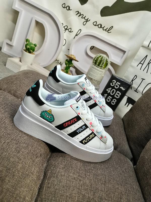 Kevin Lyons x Adidas Superstar Bonega "Create Your Future" - Cloud White/Core Black/Radiant Aqua - H03946-1 Classic Originals Shoes