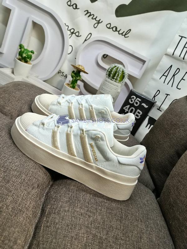 Adidas Superstar Bonega "Embroidered Floral" - Crystal White/Wonder White/Off White - GZ3474 Classic Originals Shoes