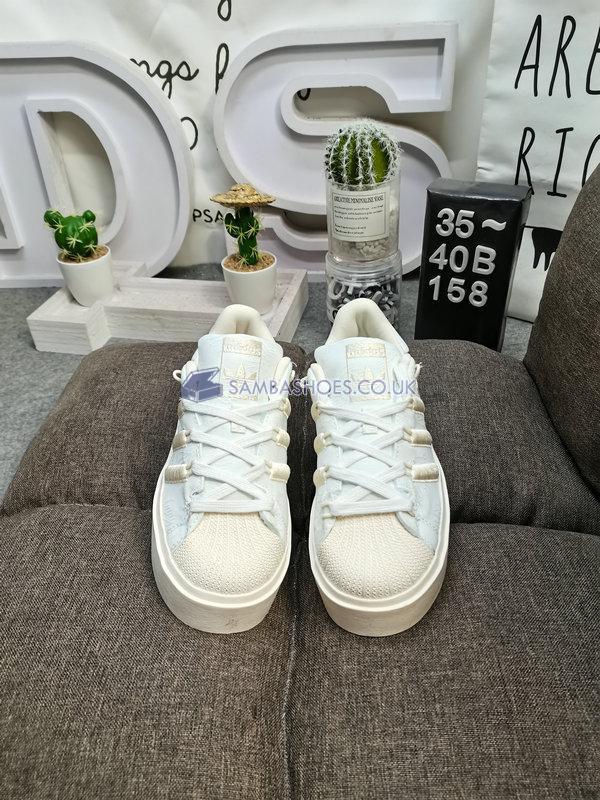 Adidas Superstar Bonega "Embroidered Floral" - Crystal White/Wonder White/Off White - GZ3474 Classic Originals Shoes