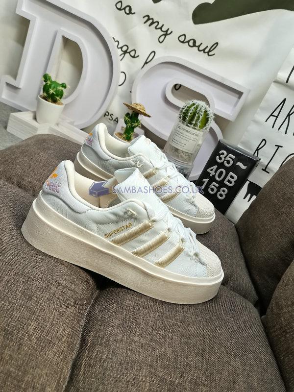 Adidas Superstar Bonega "Embroidered Floral" - Crystal White/Wonder White/Off White - GZ3474 Classic Originals Shoes