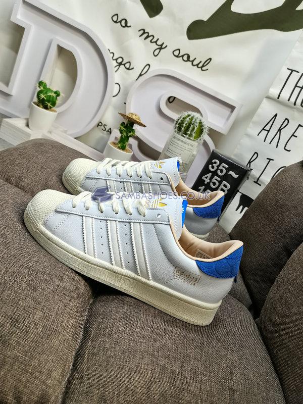 Adidas Superstar "Cloud White Blue" - Cloud White/Off White/Blue - HQ6458 Classic Originals Shoes