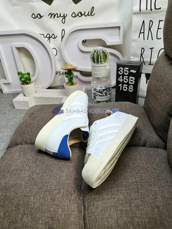 Adidas Superstar "Cloud White Blue" - Cloud White/Off White/Blue - HQ6458 Classic Originals Shoes