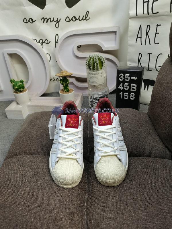 Adidas Superstar "Chinese New Year 2023" - Cloud White/Cloud White/Noble Maroon - IF2577 Classic Originals Shoes