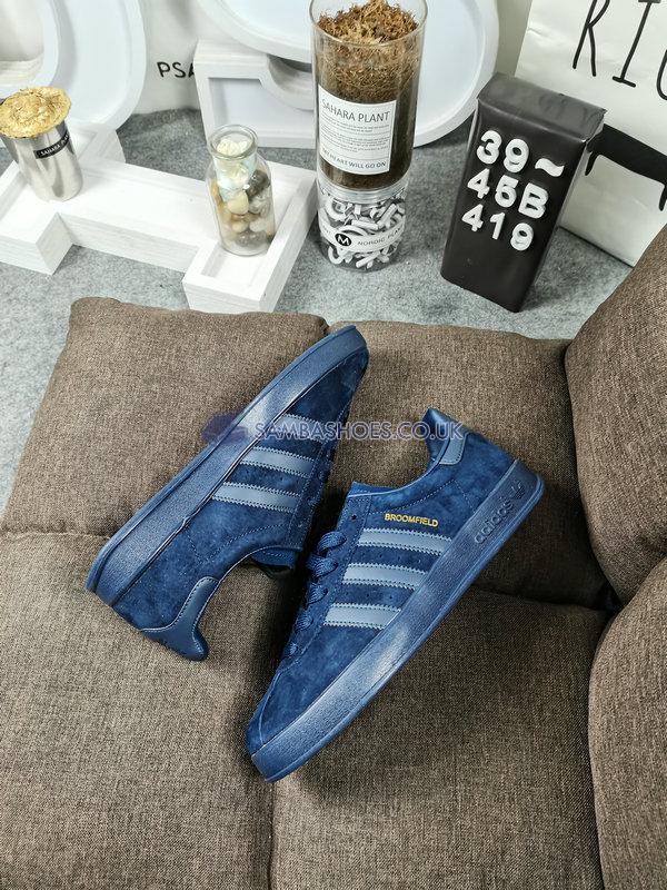 Adidas Broomfield "Crew Navy" - Crew Navy/Crew Blue-Gold Metallic - FX5678 Classic Originals Shoes