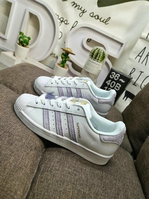 Adidas Superstar "White Orchid Floral" - Cloud White/Core Black/Purple - FW3567 Classic Originals Shoes