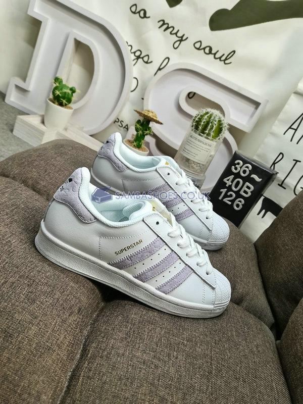 Adidas Superstar "White Orchid Floral" - Cloud White/Core Black/Purple - FW3567 Classic Originals Shoes