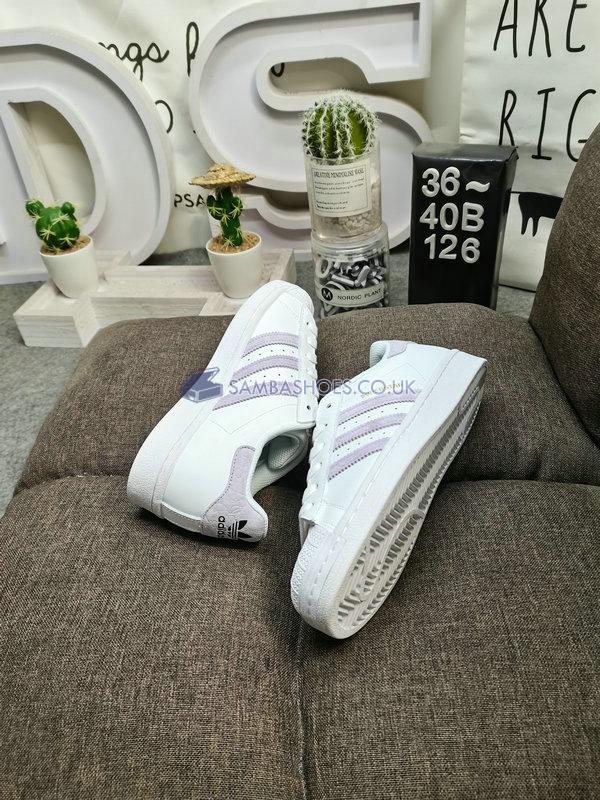 Adidas Superstar "White Orchid Floral" - Cloud White/Core Black/Purple - FW3567 Classic Originals Shoes