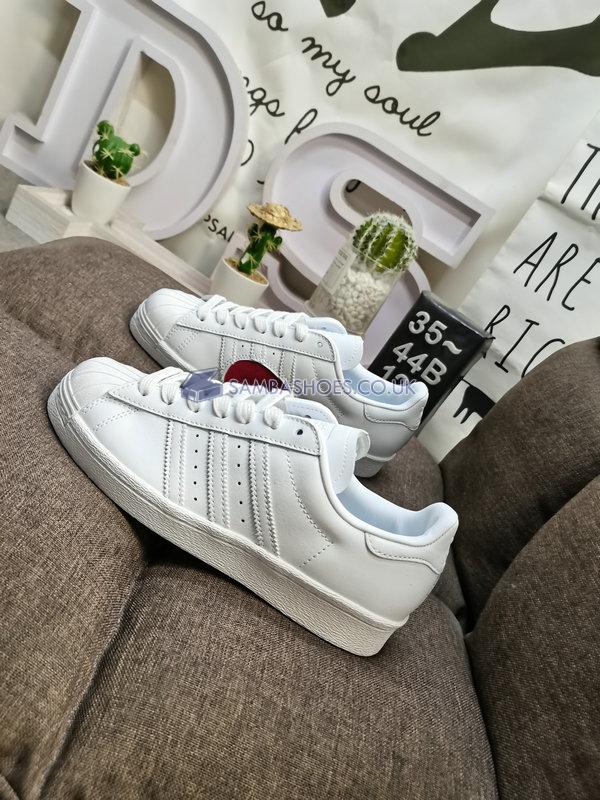 Adidas Superstar 80s "Half Heart" - Footwear White/Scarlet Red - CQ3009 Classic Originals Shoes