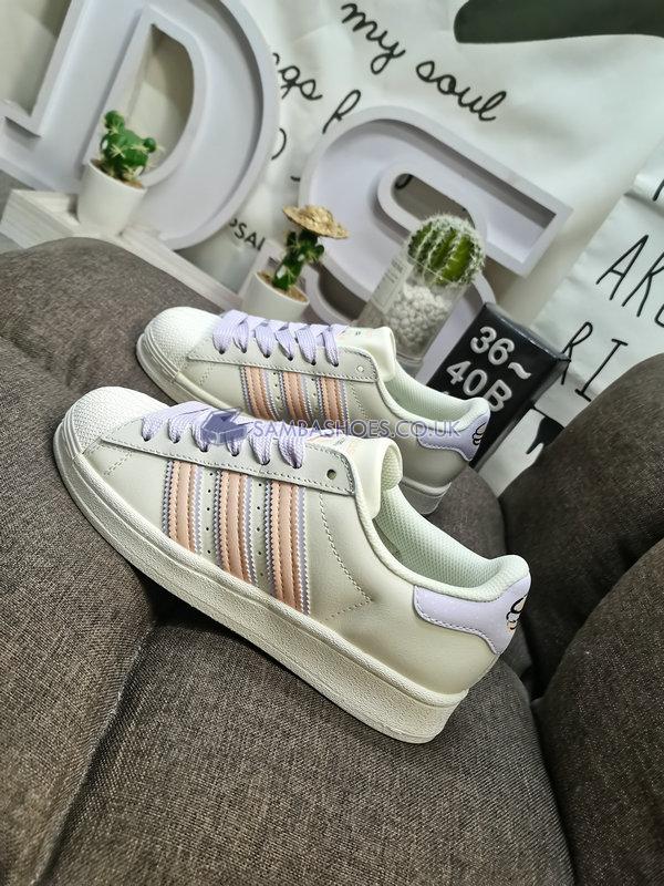 Adidas Superstar Zapatillas "Off White Bliss Orange" - Off White/Bliss Orange/Purple Tint - H03727 Classic Originals Shoes