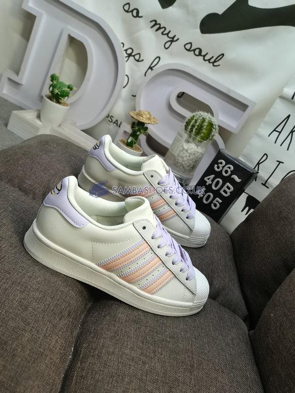 Adidas Superstar Zapatillas "Off White Bliss Orange" - Off White/Bliss Orange/Purple Tint - H03727 Classic Originals Shoes