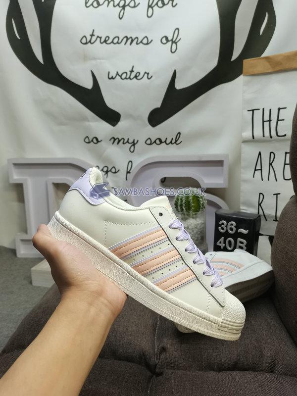 Adidas Superstar Zapatillas "Off White Bliss Orange" - Off White/Bliss Orange/Purple Tint - H03727 Classic Originals Shoes