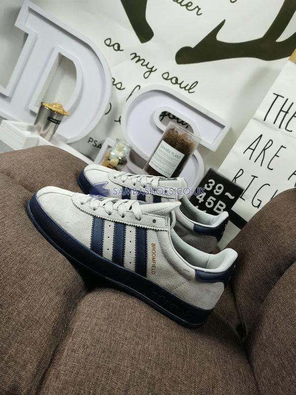 Adidas Broomfield "Crew Grey Navy" - Crew Grey/Navy-Gold Metallic - H05234-2 Classic Originals Shoes