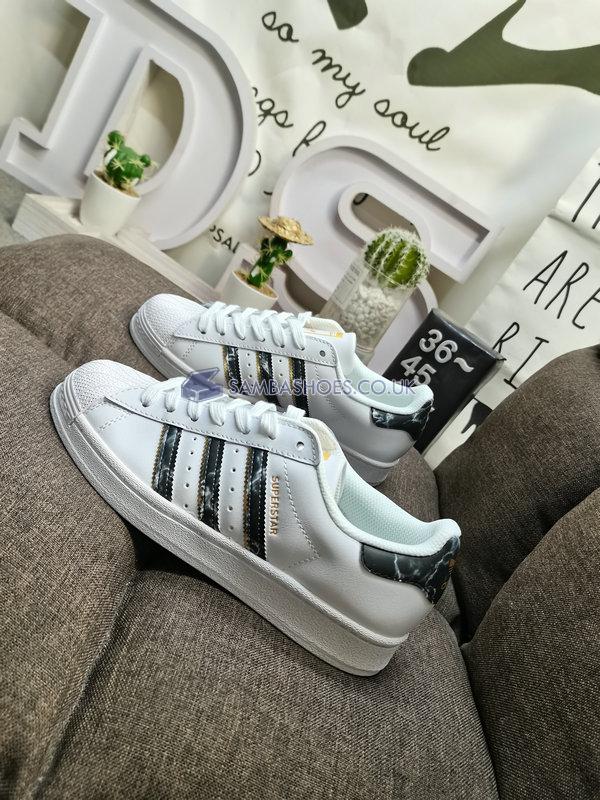 Adidas Superstar "White Black Gold Metallic" - Footwear White/Core Black/Gold Metallic - GX1838 Classic Originals Shoes