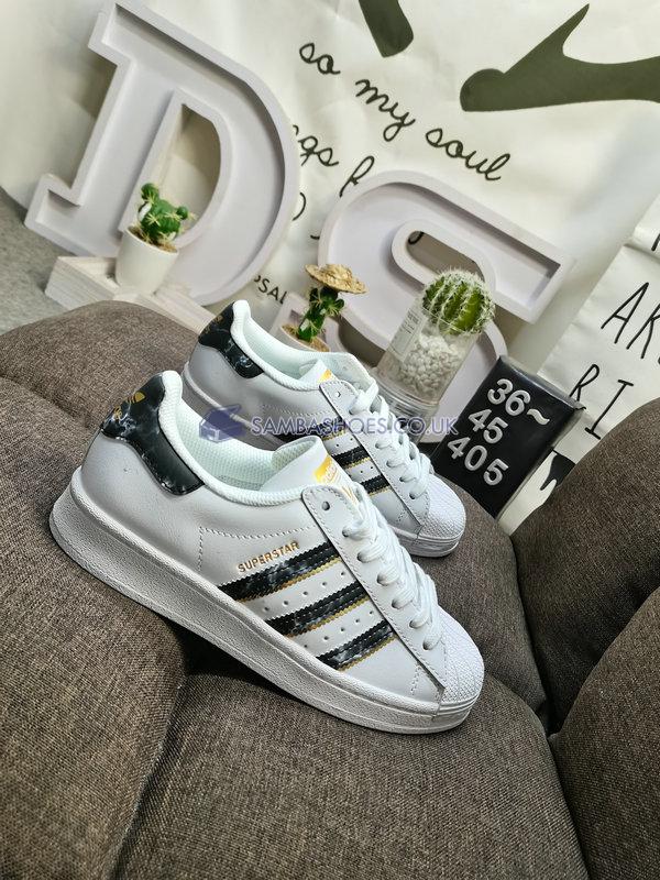 Adidas Superstar "White Black Gold Metallic" - Footwear White/Core Black/Gold Metallic - GX1838 Classic Originals Shoes