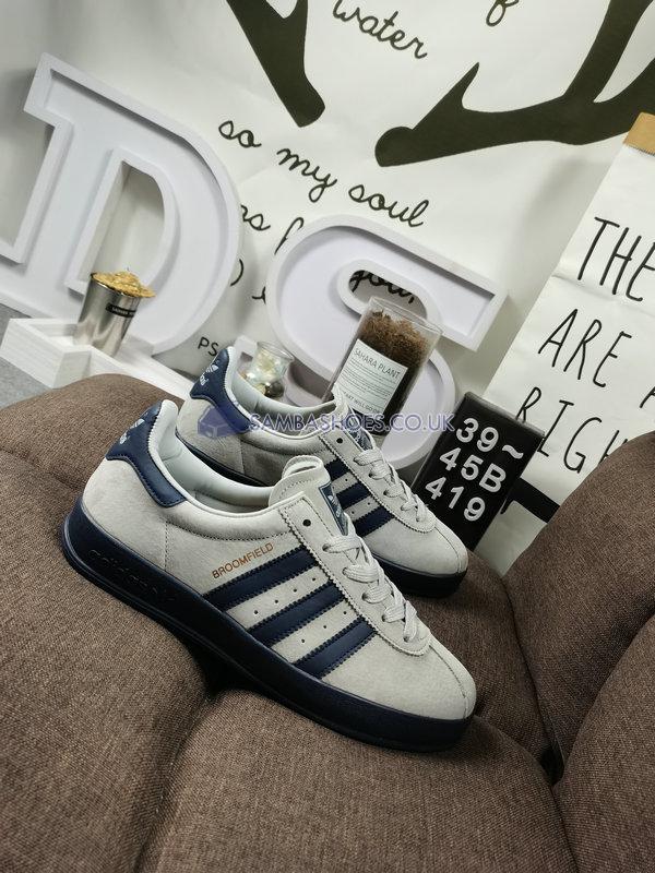 Adidas Broomfield "Crew Grey Navy" - Crew Grey/Navy-Gold Metallic - H05234-2 Classic Originals Shoes