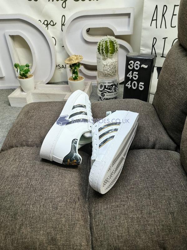 Adidas Superstar "White Black Gold Metallic" - Footwear White/Core Black/Gold Metallic - GX1838 Classic Originals Shoes