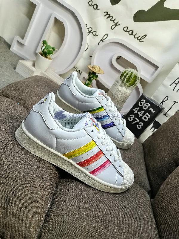 Adidas Superstar "Pride" - Cloud White/Cloud White/Off White - GW2415 Classic Originals Shoes