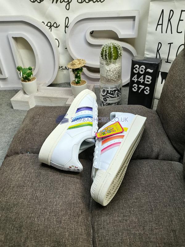 Adidas Superstar "Pride" - Cloud White/Cloud White/Off White - GW2415 Classic Originals Shoes