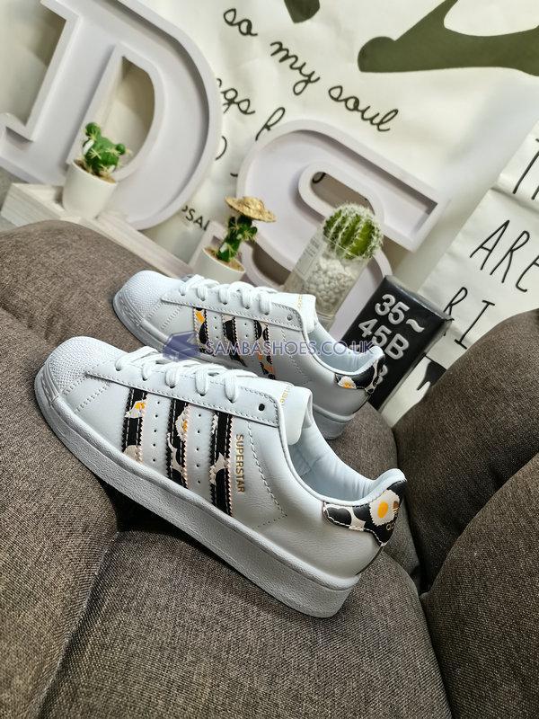 Marimekko x Adidas Superstar "Unikko" - Cloud White/Core Black/Gold Metallic - H04076 Classic Originals Shoes