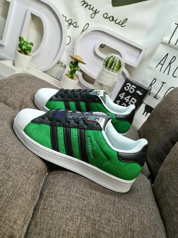 Adidas Superstar "Green Core Black" - Green/Core Black/Yellow - FW7844 Classic Originals Shoes