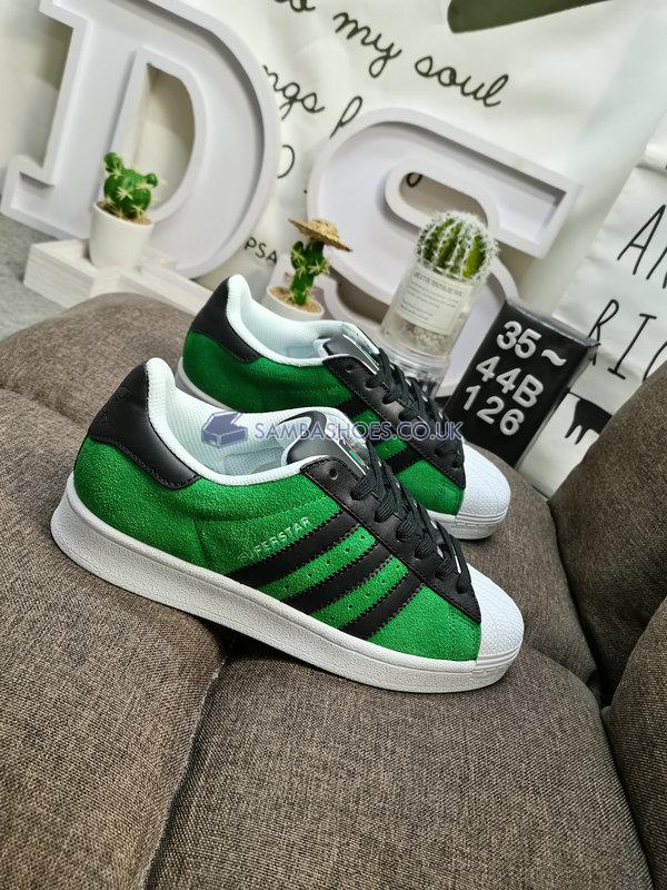 Adidas Superstar "Green Core Black" - Green/Core Black/Yellow - FW7844 Classic Originals Shoes