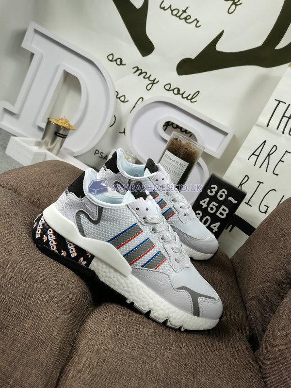 Adidas Tenis Nite Jogger "Cloud White" - Cloud White/Silver Metallic/Bright Blue - H01719 Classic Originals Shoes