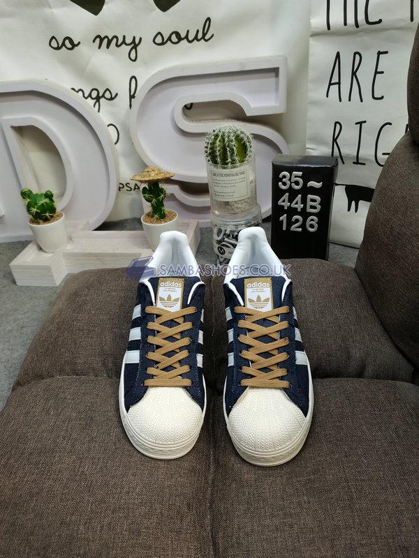 Adidas Superstar "Collegiate Navy" - Cloud White/Collegiate Navy/Cardboard - GY2918 Classic Originals Shoes