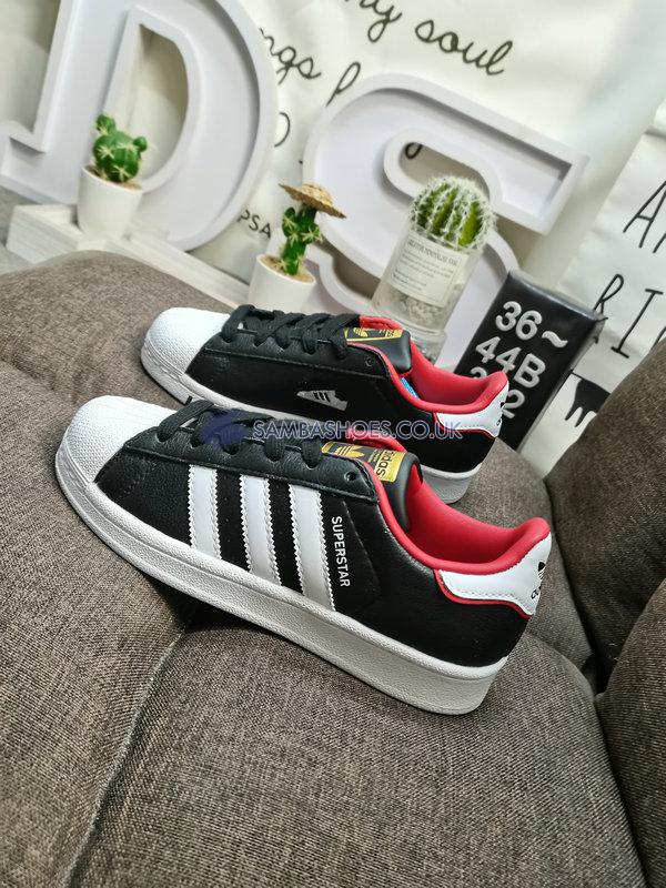 Adidas Superstar "Valentines Day" - Core Black/Cloud White/Scarlet - FW6385 Classic Originals Shoes