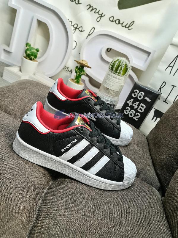 Adidas Superstar "Valentines Day" - Core Black/Cloud White/Scarlet - FW6385 Classic Originals Shoes