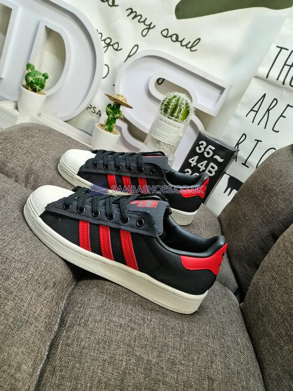 Adidas Superstar "Black Red White" - Black/Red/White - HR0462 Classic Originals Shoes