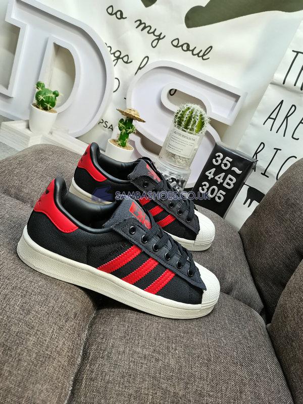 Adidas Superstar "Black Red White" - Black/Red/White - HR0462 Classic Originals Shoes