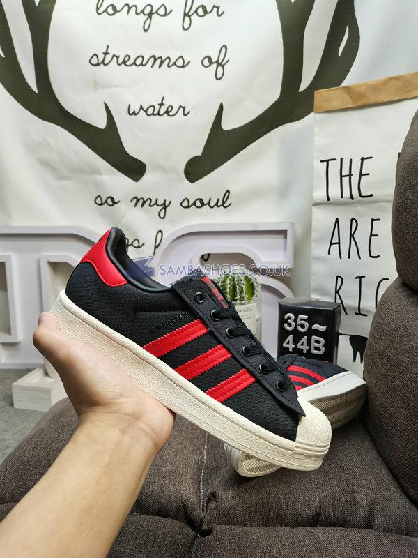 Adidas Superstar "Black Red White" - Black/Red/White - HR0462 Classic Originals Shoes