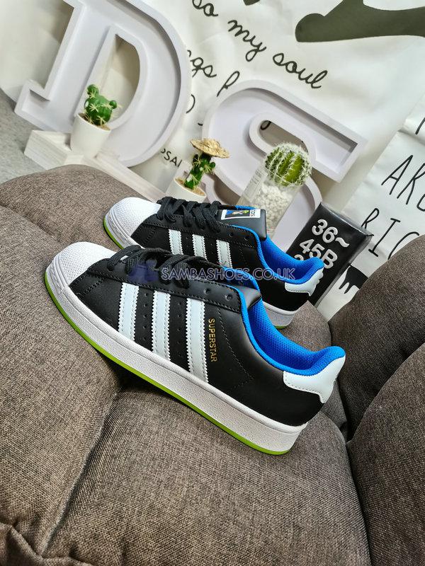 Indigo Herz x Adidas Superstar "Into the Metaverse" - Core Black/Halo Blue/Cloud White - IE1842 Classic Originals Shoes