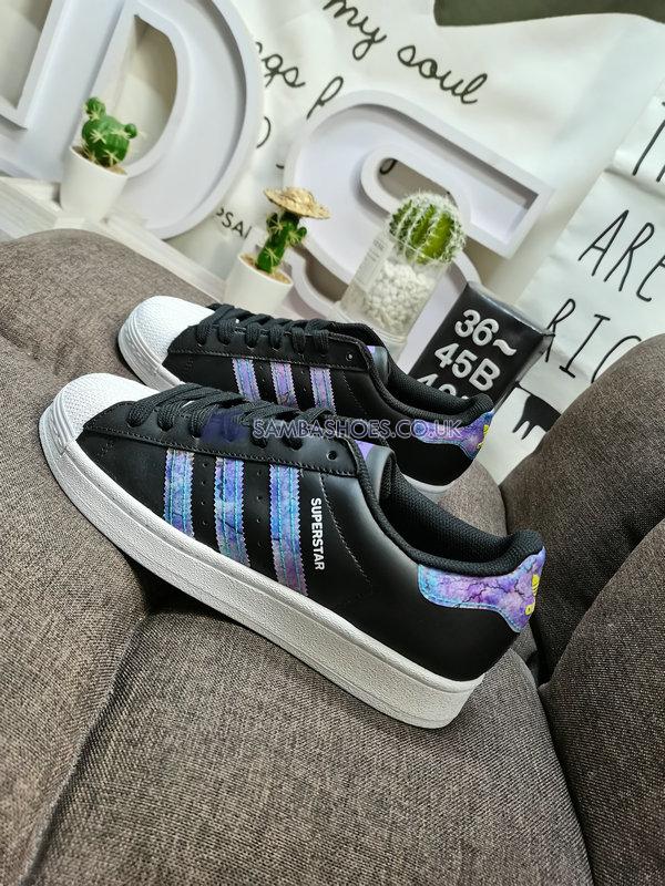 Adidas Superstar "Black White Purple" - Black/White/Purple - GZ5216 Classic Originals Shoes