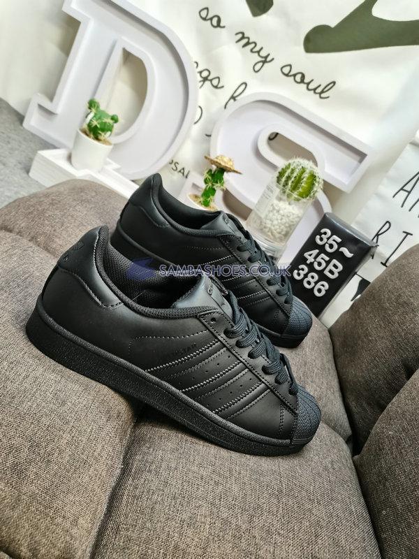 Adidas Superstar Foundation "Core Black" - Core Black/Core Black/Core Black - AF5666 Classic Originals Shoes