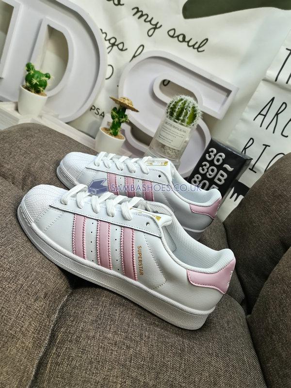 Adidas Superstar "Light Pink Gold Metallic" - Cloud White/Light Pink/Gold Metallic - S81019 Classic Originals Shoes