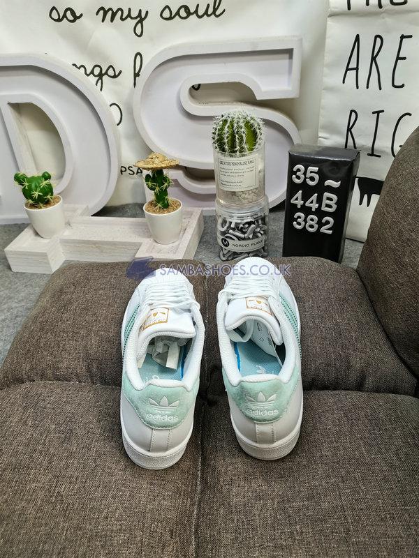 Adidas Superstar "White Clear Mint" - Cloud White/Clear Mint/Gold Metallic - GX2538 Classic Originals Shoes