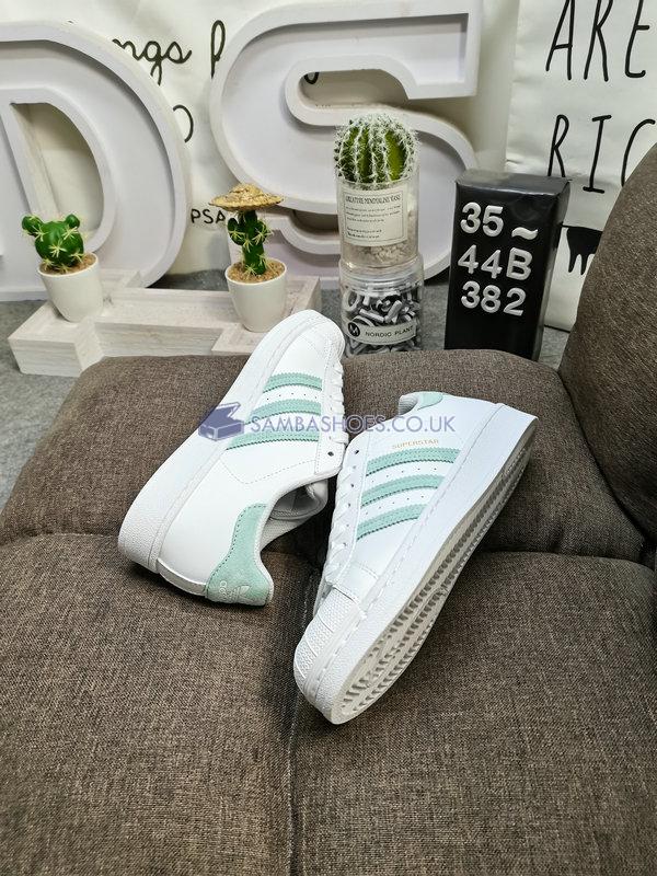 Adidas Superstar "White Clear Mint" - Cloud White/Clear Mint/Gold Metallic - GX2538 Classic Originals Shoes