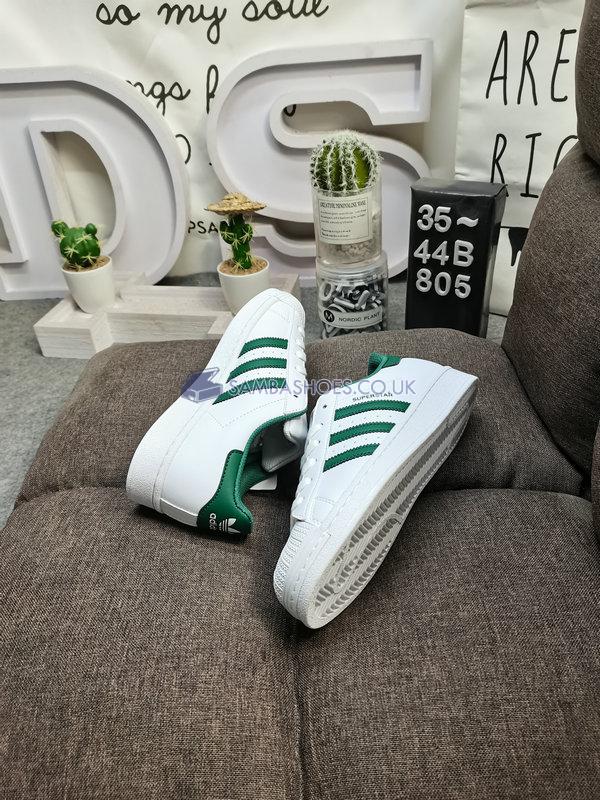 Adidas Superstar "White Collegiate Green" - Cloud White/Collegiate Green/Cloud White - GZ3742 Classic Originals Shoes