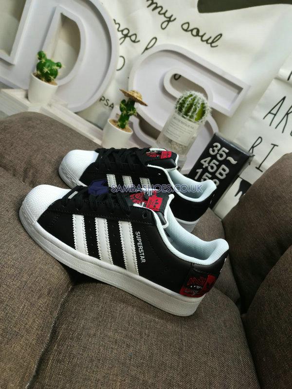 Adidas Superstar "Black White Red" - Black/White/Red - HQ6456 Classic Originals Shoes